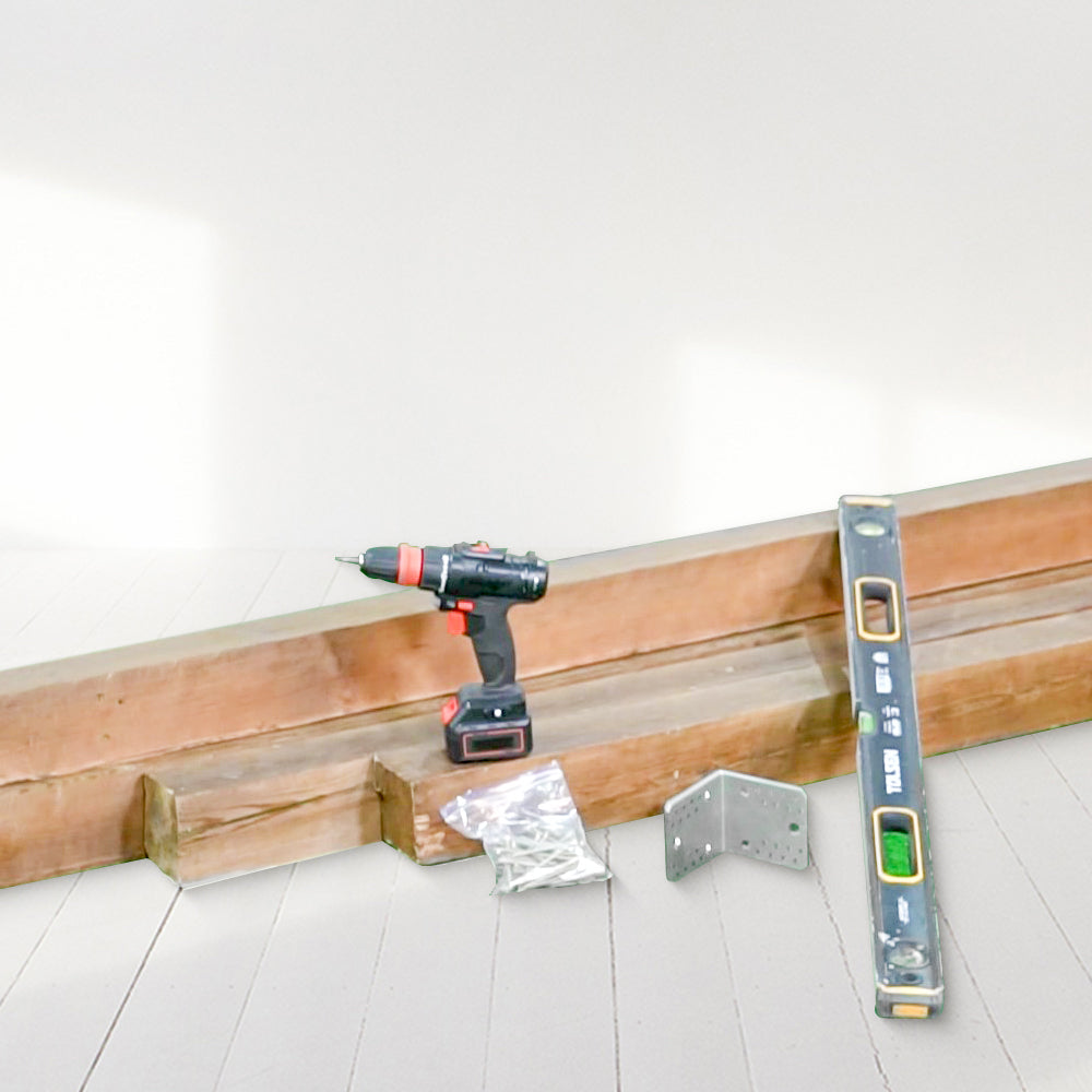 Kit de fixation de la serre sur une base en bois (livré avec le kit de serre)